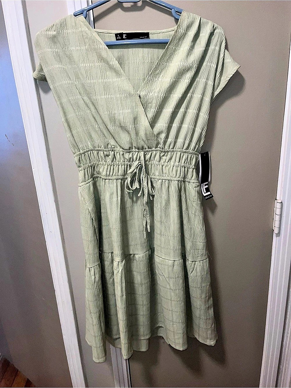 Leslie Fay Sage Green Mini Dress Size 4 NWT